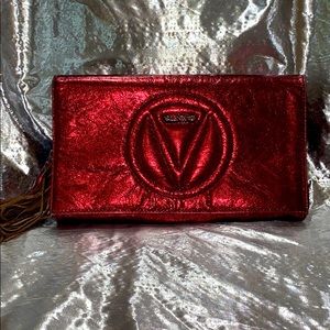 Valentino Metallic Red Purse